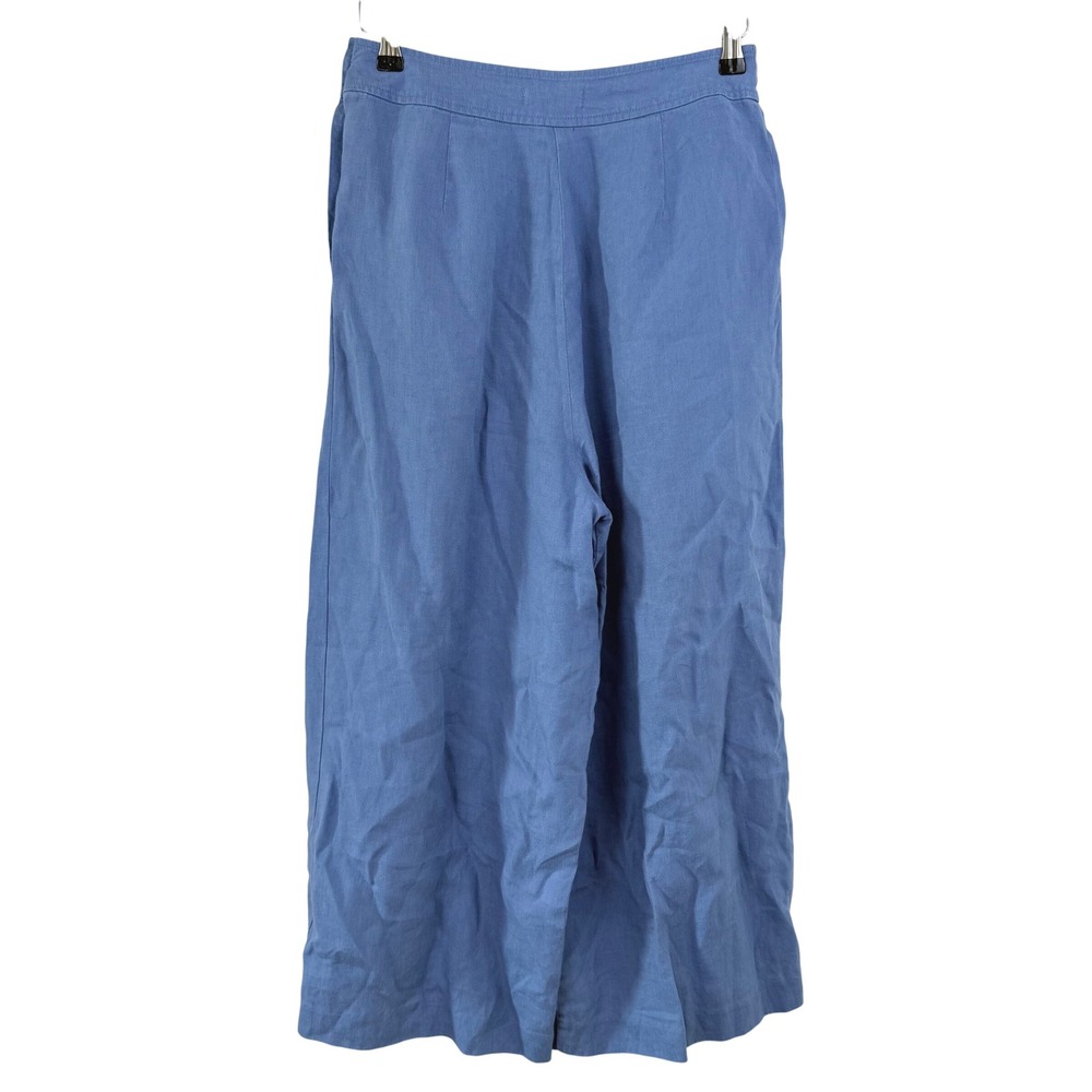 Outerknown ECLIPSE PLEATED Linen Wide Leg Pants Sailor Button Coastal‎ WOMEN 4 - Picture 5 of 13